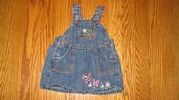  OSH KOSH Butterfly denim bib dress